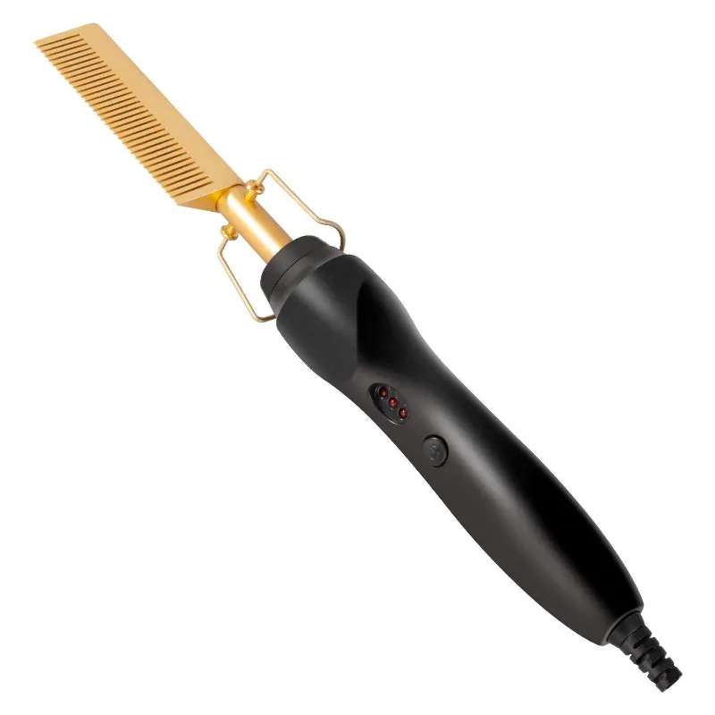 Versatile Styling with the 2 in 1 Hot Comb Hair Straightener Flat Iron and Straightening Brush in One